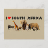 Carte Postale J'aime South Africa Wildlife Collector (Devant)