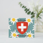 Carte Postale J'aime Suisse Postkarte (Debout devant)