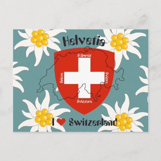 Carte Postale J'aime Suisse Postkarte (Devant)