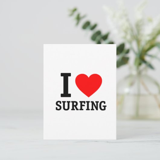Carte Postale J'Aime Surfer (Debout devant)
