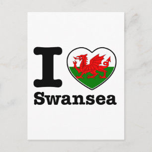 Carte Postale J'aime Swansea