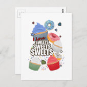 Carte Postale J'aime Sweets Sweets Sweets Sweets (Devant / Derrière)