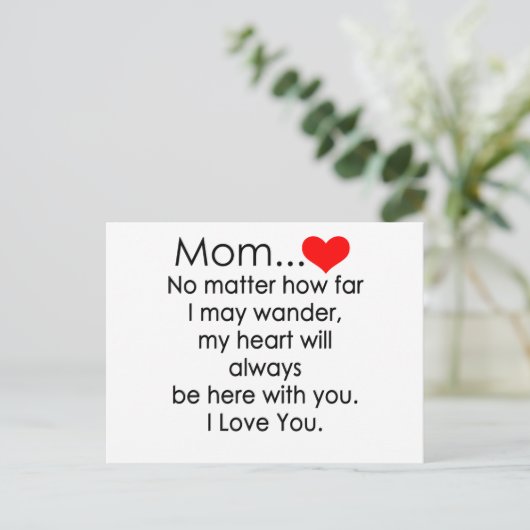 Carte Postale j'aime ta mère (Debout devant)