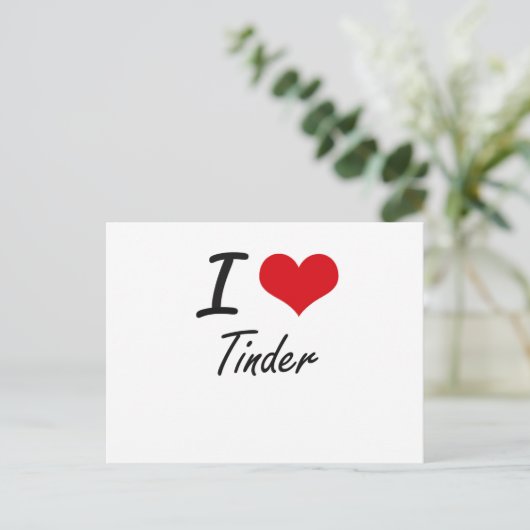 Carte Postale J'aime Tinder (Debout devant)