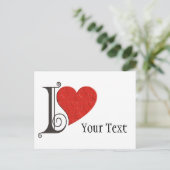 Carte Postale J'AIME ... ton texte (Debout devant)