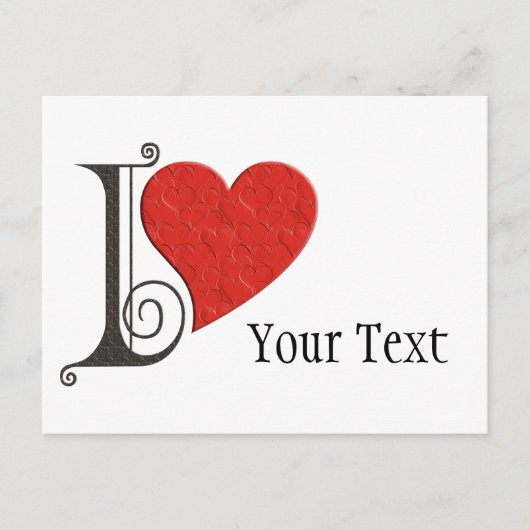 Carte Postale J'AIME ... ton texte (Devant)