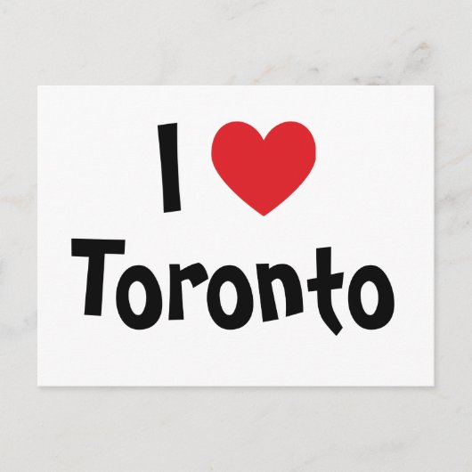 Carte Postale J'aime Toronto (Devant)