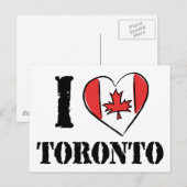 Carte Postale J'aime Toronto Canada (Devant / Derrière)