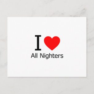 Carte Postale J'Aime Toutes Les Nuits