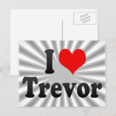Carte Postale J'aime Trevor (Devant / Derrière)