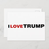 Carte Postale J'aime Trump (Devant / Derrière)