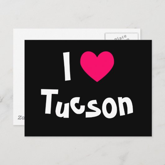 Carte Postale J'aime Tucson (Devant / Derrière)