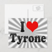 Carte Postale J'aime Tyrone (Devant / Derrière)