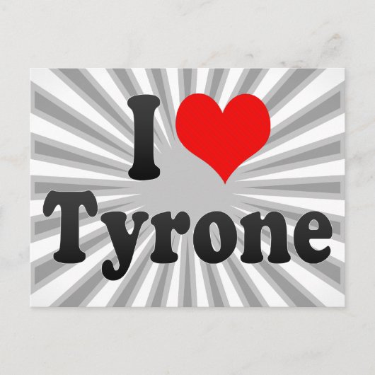 Carte Postale J'aime Tyrone (Devant)