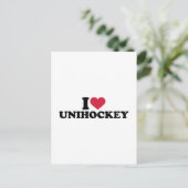 Carte Postale J'aime Unihockey (Debout devant)