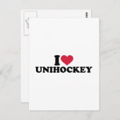 Carte Postale J'aime Unihockey (Devant / Derrière)