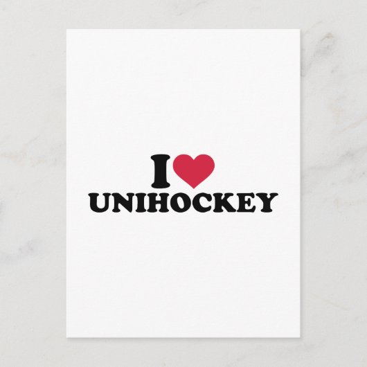 Carte Postale J'aime Unihockey (Devant)
