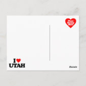 CARTE POSTALE J'AIME UTAH (Dos)