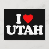 CARTE POSTALE J'AIME UTAH (Devant)