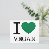 CARTE POSTALE J'AIME VEGAN (Debout devant)