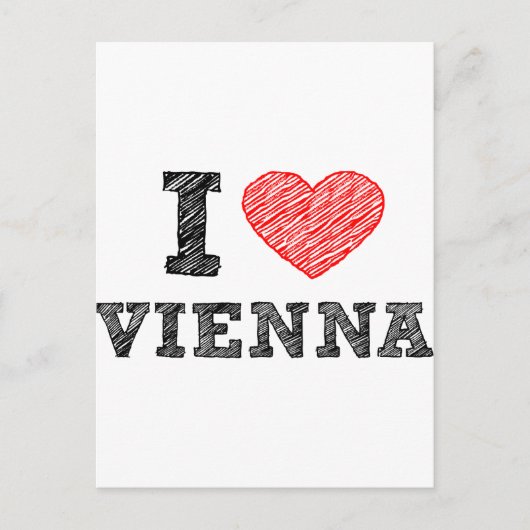 Carte Postale J'aime Vienne (Devant)