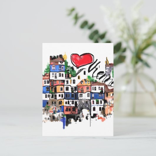 Carte Postale J'aime Vienne (Debout devant)