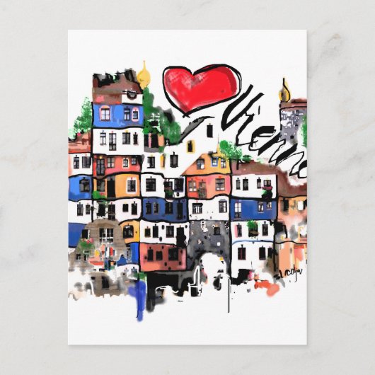 Carte Postale J'aime Vienne (Devant)