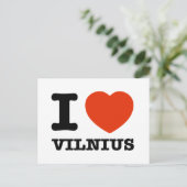 Carte Postale J'aime Vilnius (Debout devant)