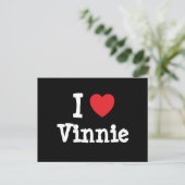 Carte Postale J'aime Vinnie coeur T-shirt (Debout devant)