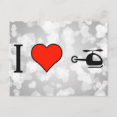 Carte Postale J'Aime Voler Avec Un Hélicoptère (Devant)