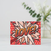 Carte Postale J'aime Votre Bulle de Discours de Message Amusant  (Debout devant)