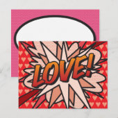 Carte Postale J'aime Votre Bulle de Discours de Message Amusant  (Devant / Derrière)