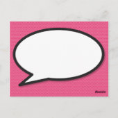 Carte Postale J'aime Votre Bulle de Discours de Message Amusant  (Dos)