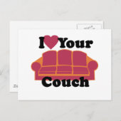 Carte Postale J'Aime Votre Canapé (Devant / Derrière)