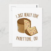 Carte Postale J'Aime Vraiment Panettone, Ok ! (Devant / Derrière)