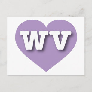 Carte Postale J'aime West Virginia - WV Lavender Heart