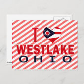 Carte Postale J'aime Westlake, Ohio (Devant / Derrière)