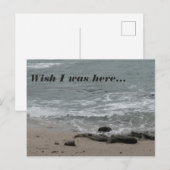 Carte Postale J'Aimerais Être Ici (plage) (Devant / Derrière)