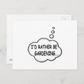 Carte Postale J'aimerais mieux jardiner (Devant / Derrière)