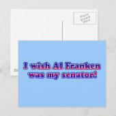 Carte Postale J'Aimerais Qu'Al Franken Soit Mon Sénateur (Devant / Derrière)