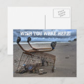 Carte Postale J'aimerais que tu sois ici drôle (Devant / Derrière)