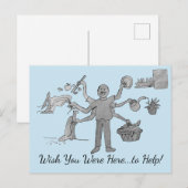 Carte Postale J'Aimerais Que Vous Étiez Ici (Devant / Derrière)