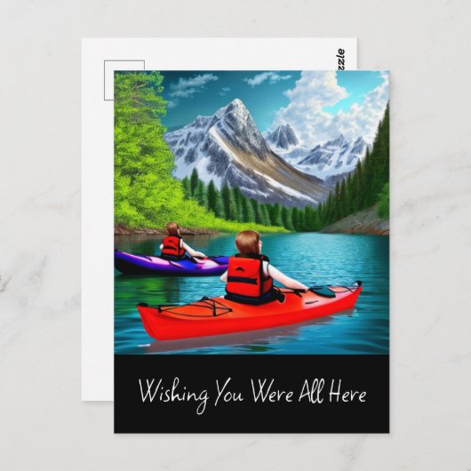 Carte Postale J'Aimerais Que Vous Étiez Tous Là (Devant / Derrière)