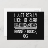 Carte Postale J'Aimerais Vraiment Lire Des Livres Interdits, D'A (Devant / Derrière)