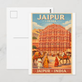 Carte Postale Jaipur, Inde, dans un classique rétro (Devant / Derrière)