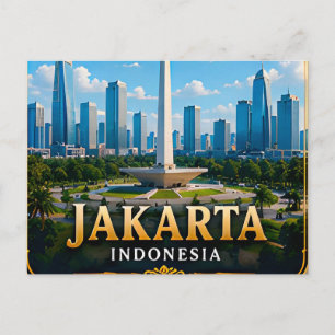 Carte Postale Jakarta Indonésie Capitale Tropicale 📍