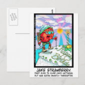 Carte Postale Jake Strawberry Funny Dessert Cadeaux et Liens (Devant / Derrière)