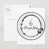 Carte Postale Jalon Doodle de 6 mois (Devant / Derrière)