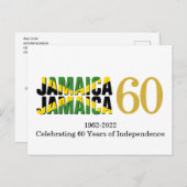 Carte Postale JAMAÏQUE 60e Anniversaire de l'Indépendance (Devant / Derrière)