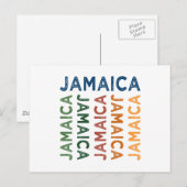Carte Postale Jamaïque mignon coloré (Devant / Derrière)